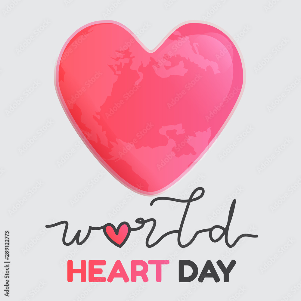 World Heart Day vector illustration on white background World Heart Day vector illustration on white background