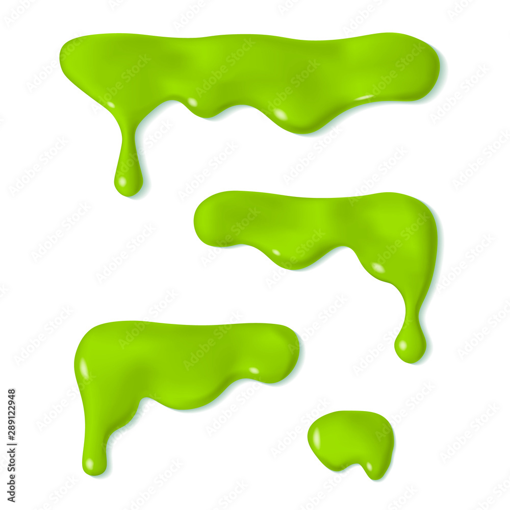 Set of dripping oozing slime design Set of dripping oozing slime design