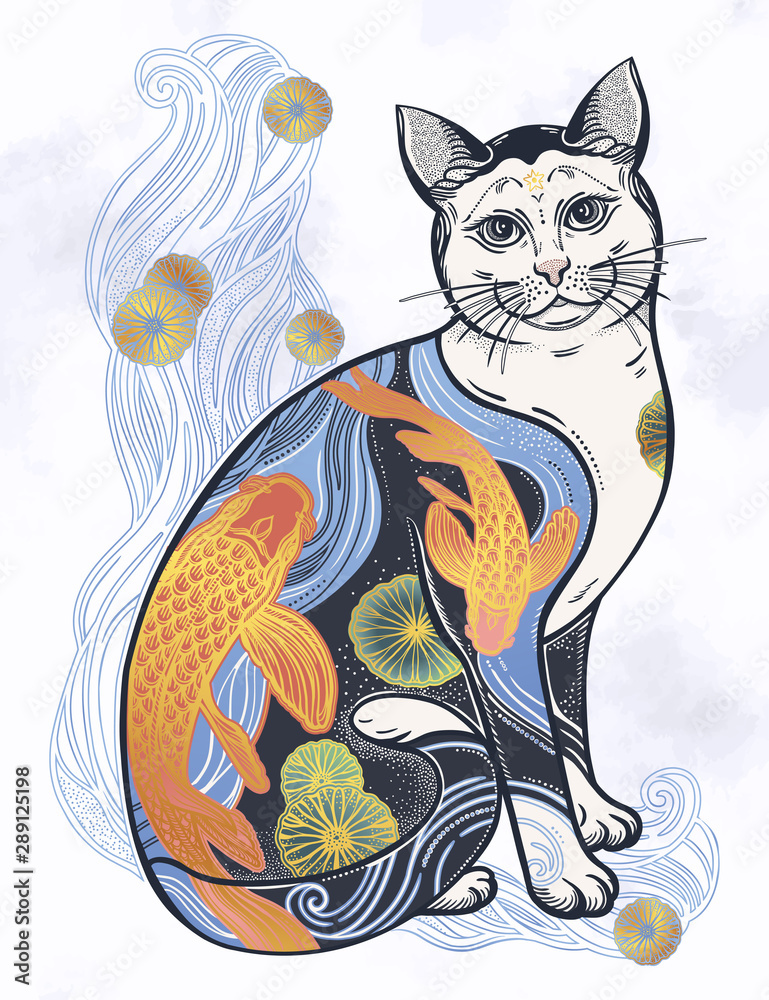 Top 79 japanese cat tattoo  thtantai2