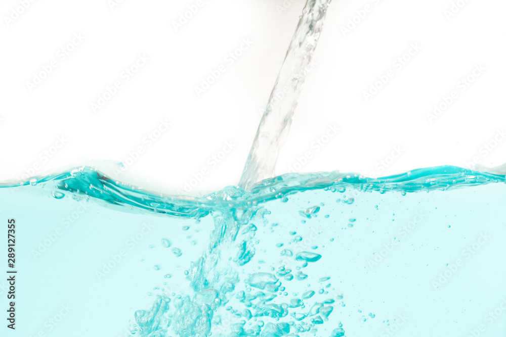 Water splash with bubbles on white background. Water splash with bubbles on white background.