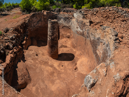 Impressive view on the historical site of Lavrion Ancient Silver Mines photo