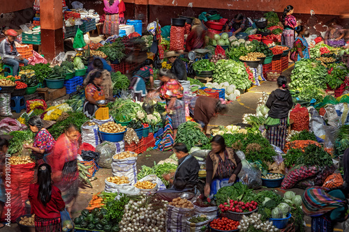 Chichicastenango, covered market, Guatemala photo