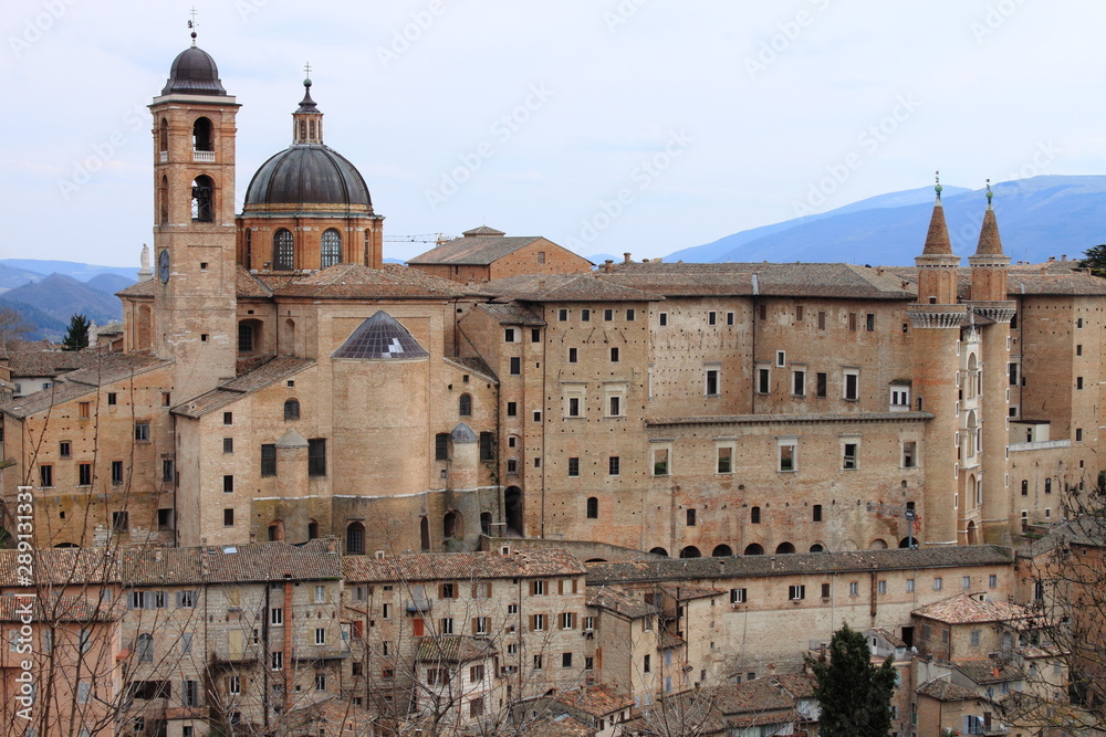 Panorama of Urbino, Italy