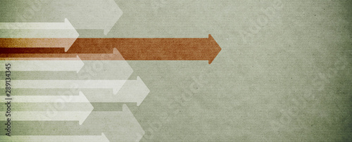 Принти на полотні Winning strategies background with arrows