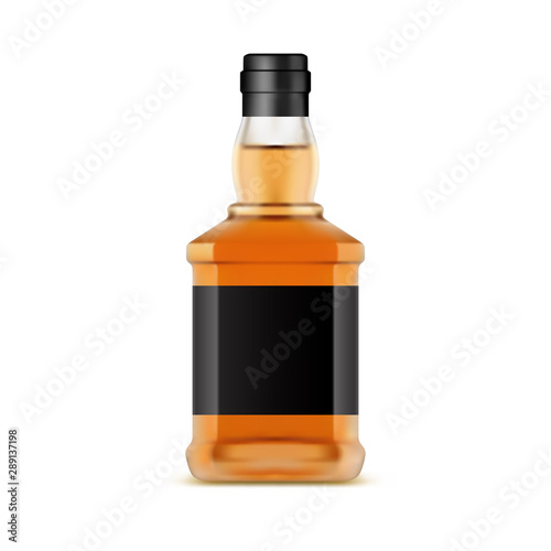 Whisky bottle or glassware jar of whiskey, scotch