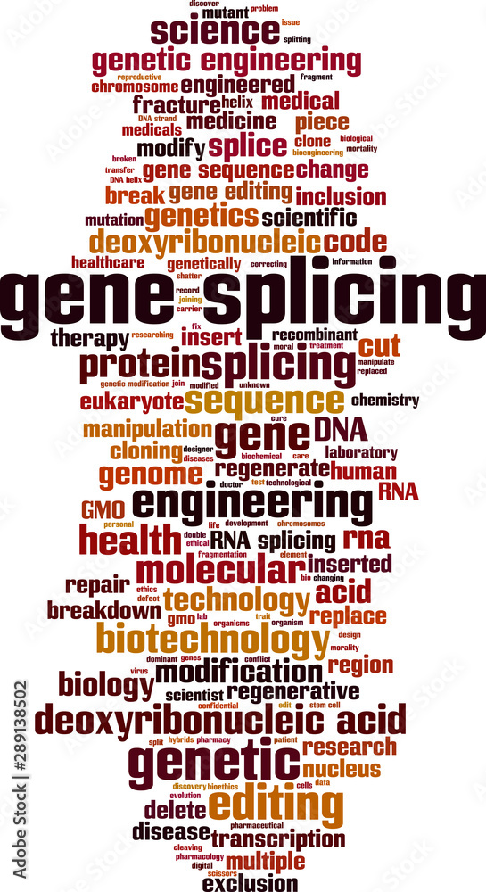 Obraz premium Gene splicing word cloud
