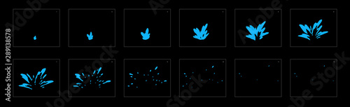 water splash effect. Water splash animation effect for cartoon, game, animation or something else.