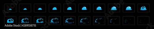 Sprite sheet of water bubble.  water bubble Animation effect for cartoon, game or animation