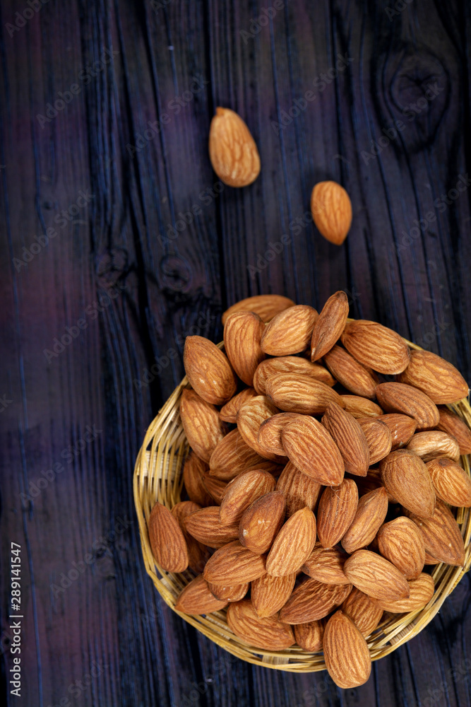 Almond. Almond nuts, close-up isolated on a white background Almond. Almond nuts, close-up isolated on a white background