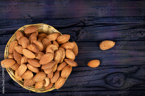 Almond. Almond nuts, close-up isolated on a white background photo