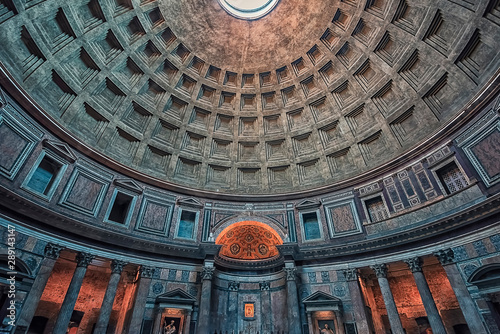 Inside the famous Pantheon in Rome