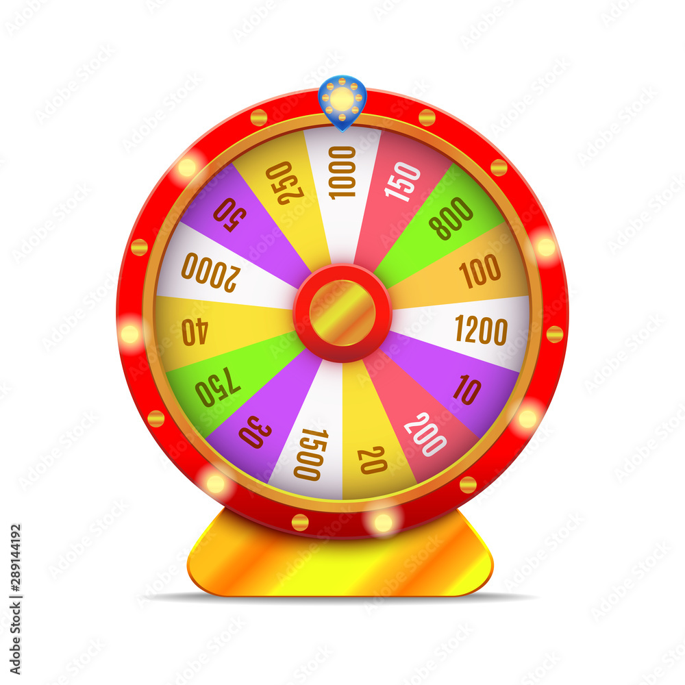 Realistic 3d Detailed Casino Fortune Wheel. Vector Realistic 3d Detailed Casino Fortune Wheel. Vector