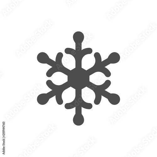 Snowflake icon or snow concept