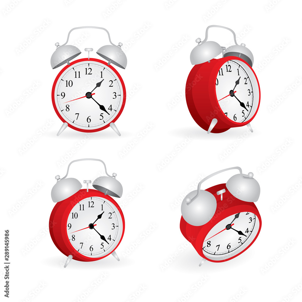 Vecteur Stock Alarm clock. Alarm clocks isometric vector illustrations set.  Part of set. | Adobe Stock