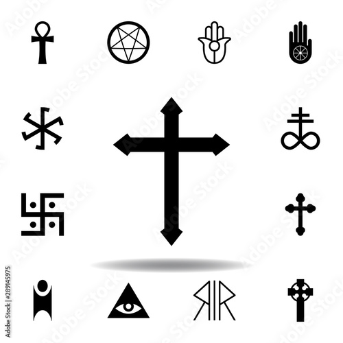 religion symbol, cross icon. Element of religion symbol illustration. Signs and symbols icon can be used for web, logo, mobile app, UI, UX