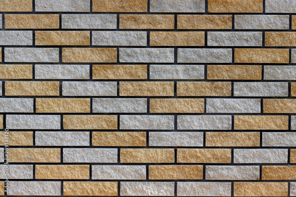 Modern red and grey brick wall. Space for text or logos Modern red and grey brick wall. Space for text or logos