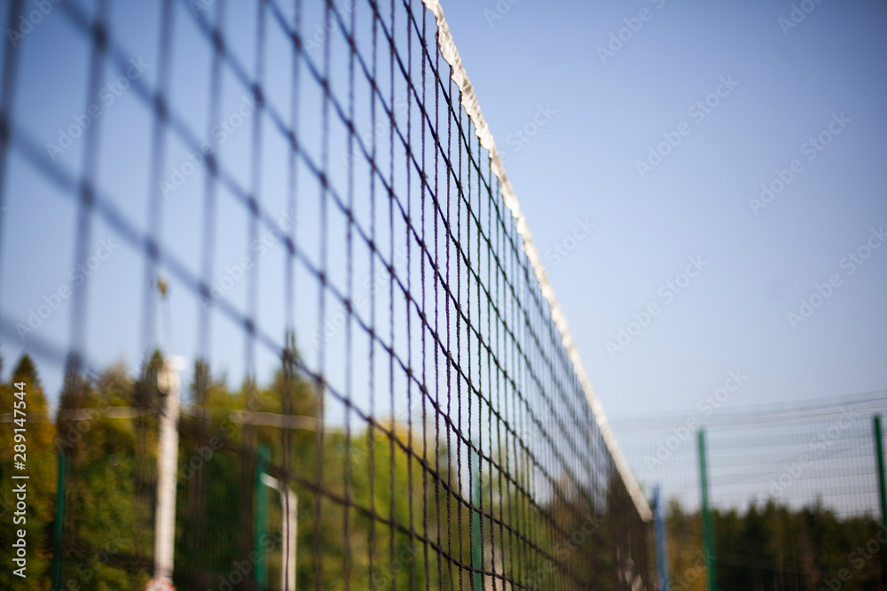 Volleyball net. Ball net. Playground.