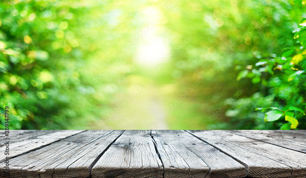 Empty old wooden table background