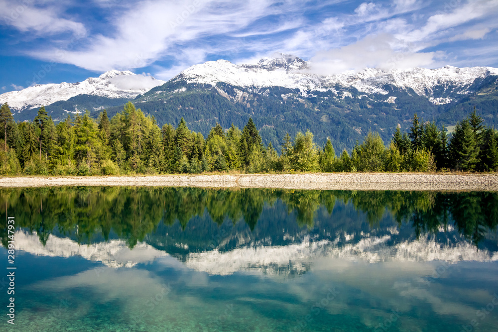 clear mountain lake in Lienz Austria