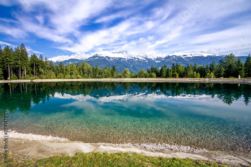 clear mountain lake in Lienz Austria