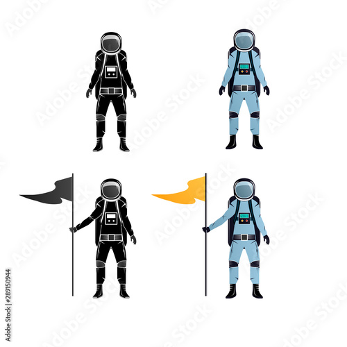 Astronaut. Spaceman, isolated vector illustration