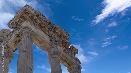 High definition timelapse in ancient city Pergamon, Anatolia, Turkey