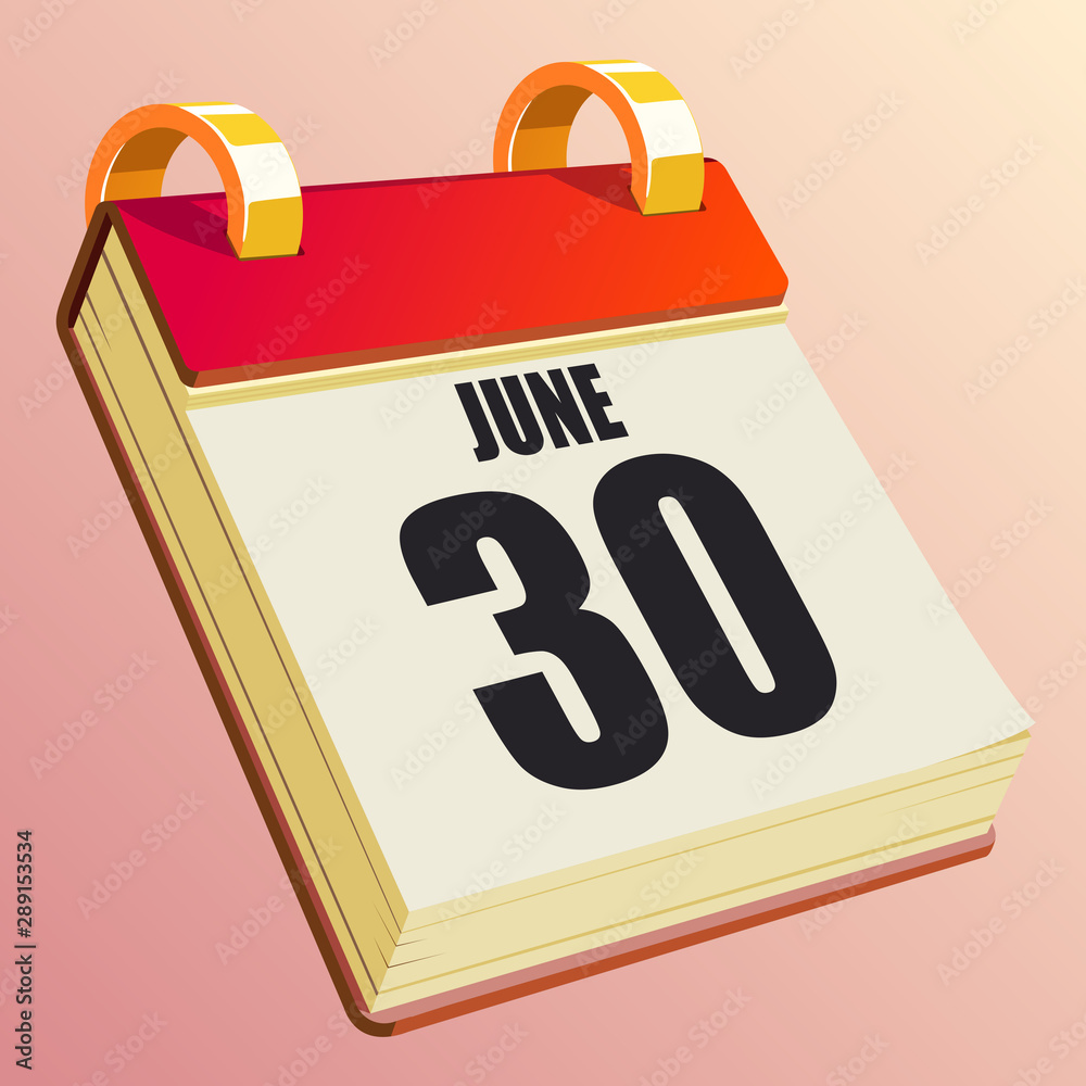 June 30 on Red Calendar