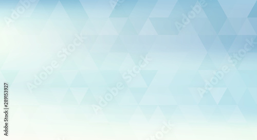 Llight blue simple pattern textured by transparent triangles. Vector background photo