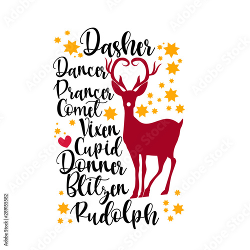 Christmas Reindeer Names