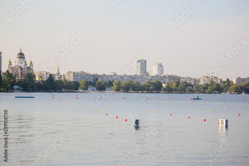 Ukraine, Kiev, Obolon. Natalka Bay. Water stadium. photo