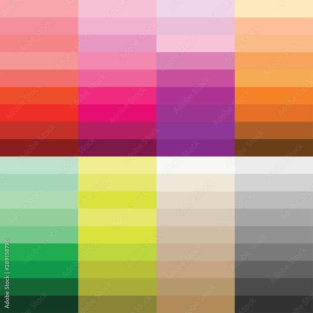 colour palette vector illustration set