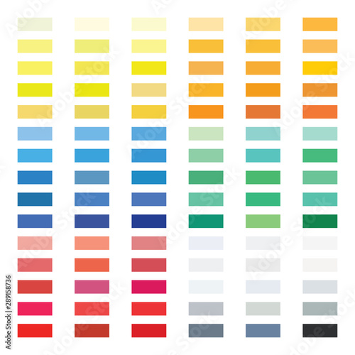 colour palette vector illustration set