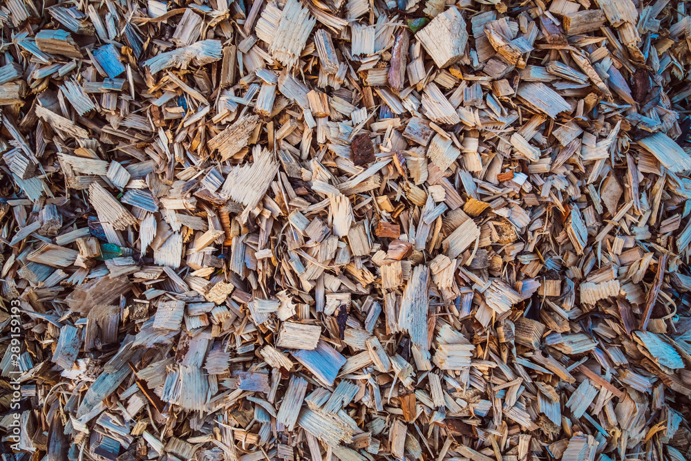 texture of brown mulch and wood shavings