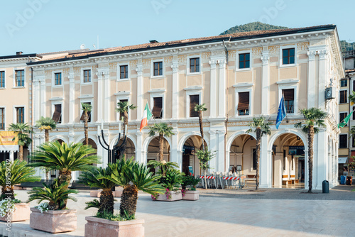 Salo' Lake Garda, Italy - Sunday 1 September 2019: Palazzo della Magnifica Patria and Palazzo del Podesta' © Stillkost