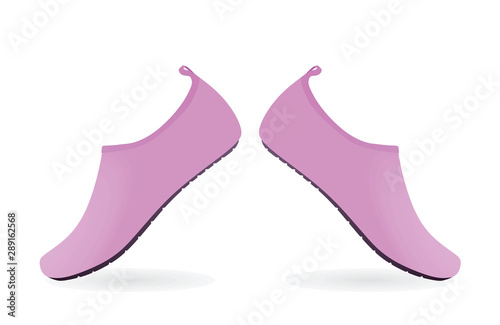 Purple sea shoe. vector illustration