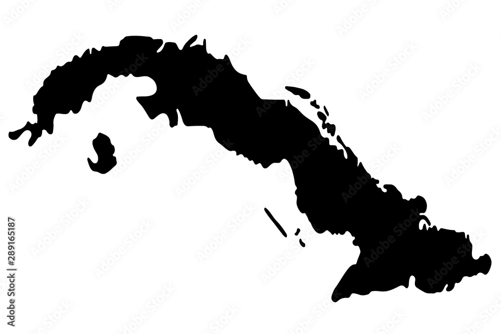 Vector map of Cuba. Vector illustration Vector map of Cuba. Vector illustration
