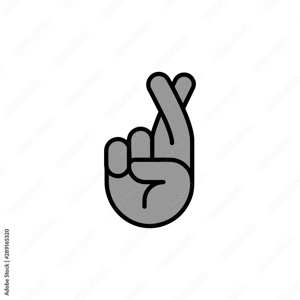 Fingers crossed (hands with crossed fingers) illustration vector.