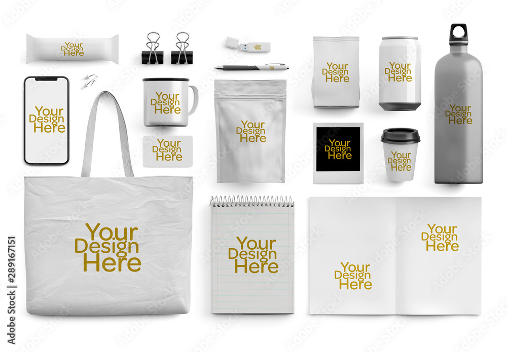 Business Collateral Merchandise Mockup Set Stock-Vorlage | Adobe Stock