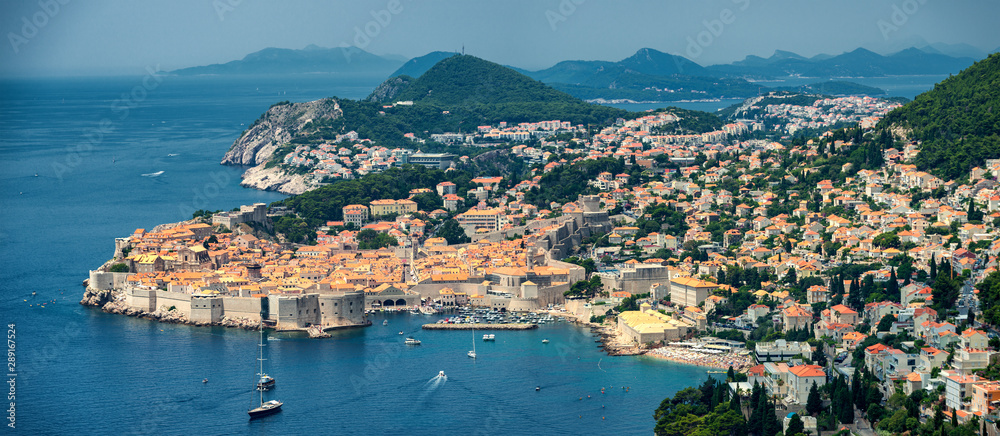 Cityscape panorama of Dubrovnik UNESCO World Heritage site