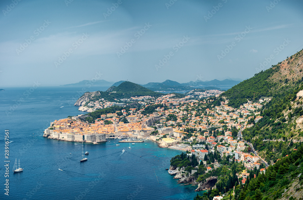 Cityscape panorama of Dubrovnik UNESCO World Heritage site
