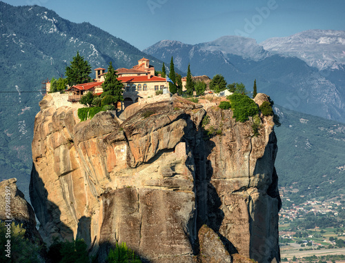 Breathtaking view on monastery Agia Triada aka Holy Trinity, one of the Meteora monasteries, a Unesco World Heritage site in Thessaly