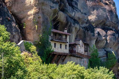 Ypapanti Monastery is one of the lesser known monasteries of the Meteora region. It is built into a cliff face and not easy to reach. © Karl Allen Lugmayer