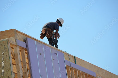 construction worker on roof