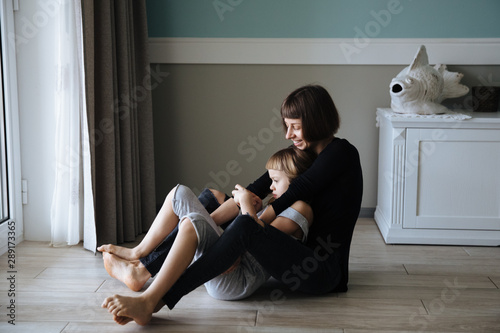 Close Up Of Affectionate Mother And Daughter At Home photo