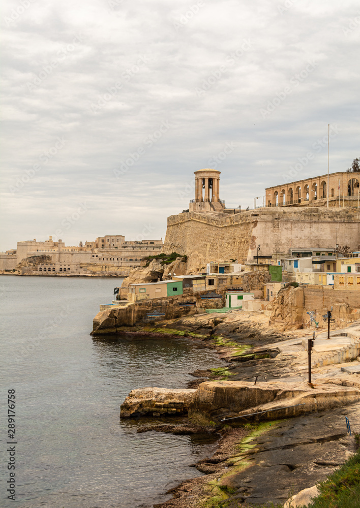 Traditional fishing houses. Malta. Valletta