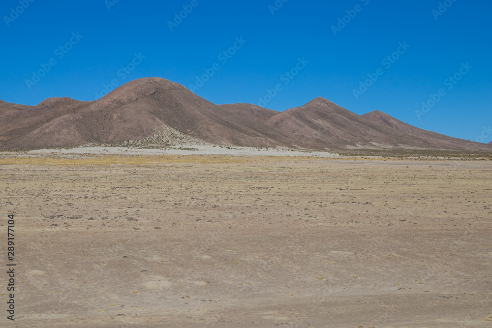 The highlands of the Bolivian Andes