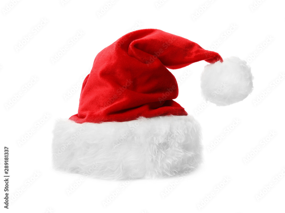 Santa Claus red hat isolated on white Santa Claus red hat isolated on white