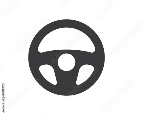 steering wheel logo icon vector illustration