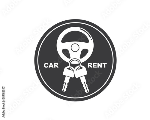 icon and logo of car rent vector illusration