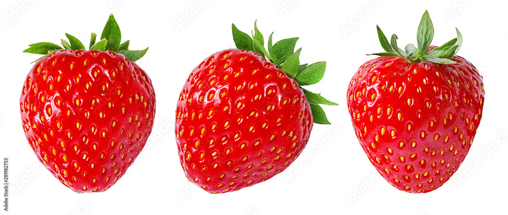 Strawberry isolated on white background - obrazy, fototapety, plakaty 